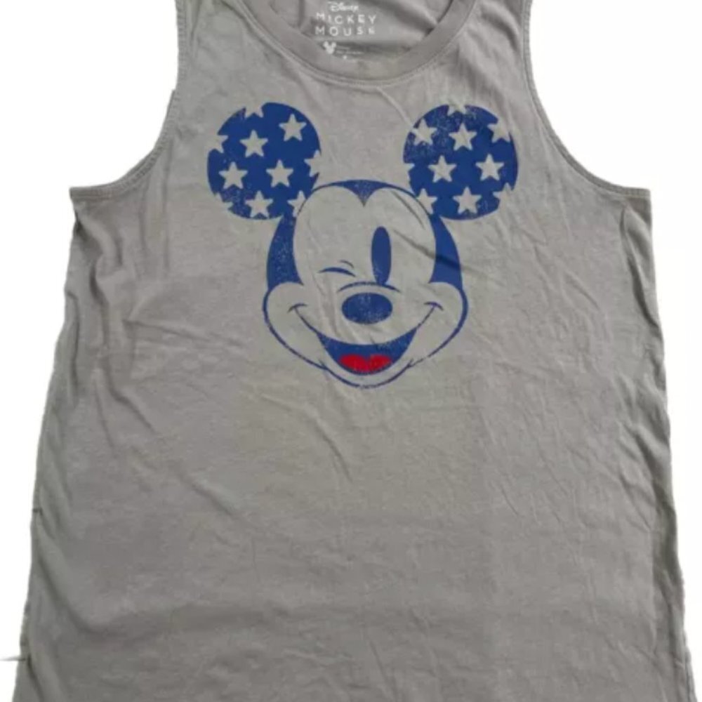 Disney Gray Mickey Mouse Tank Top womens XS
